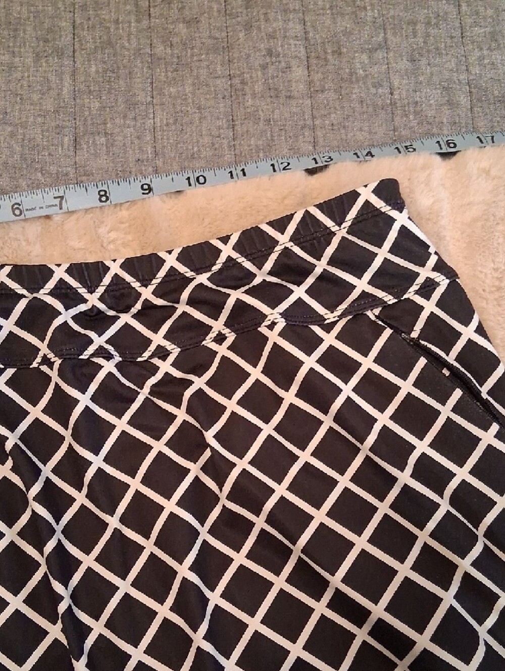Tail Black Skort with White Lattice and Teal-Blue Stripe - Picture 7 of 9